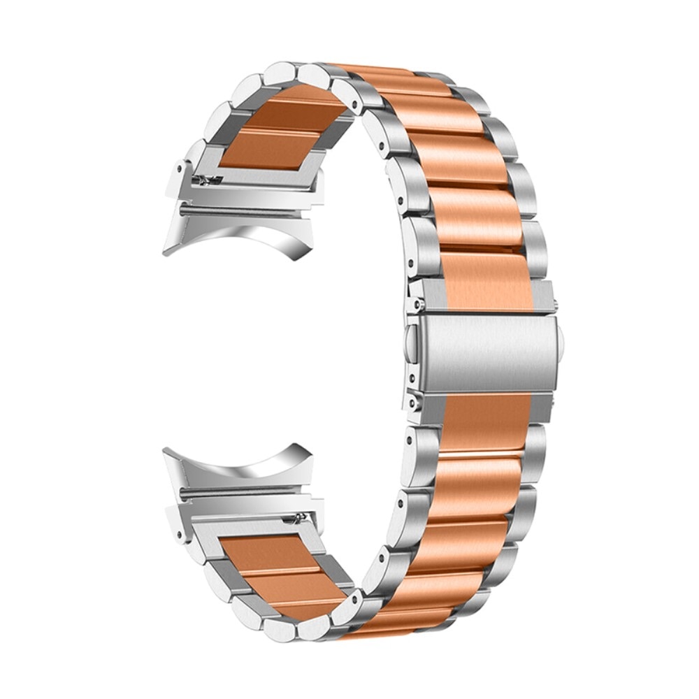 Full Fit Braclet en acier Samsung Galaxy Watch 4 44mm, argent / or rose