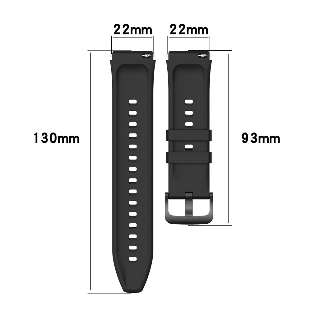 Bracelet en silicone pour Xiaomi Watch S1/Watch S1 Active, Noir