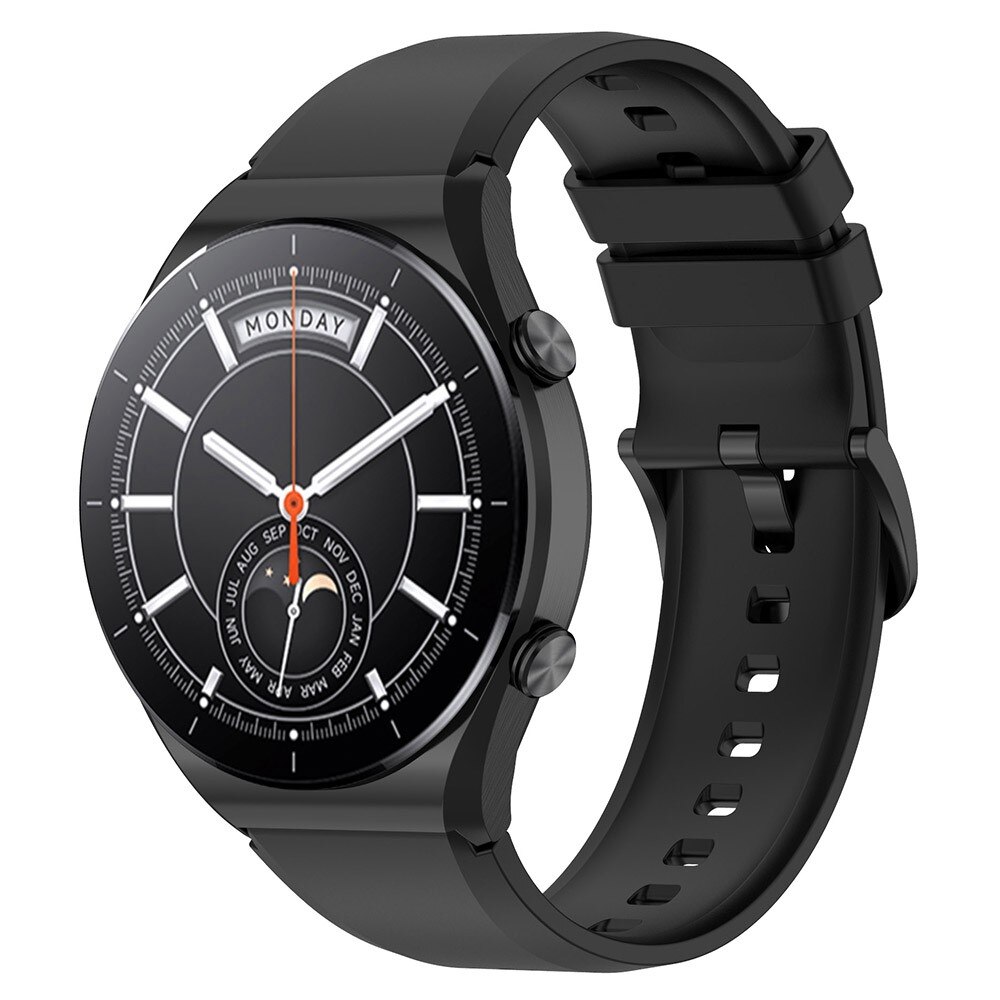 Bracelet en silicone pour Xiaomi Watch S1/Watch S1 Active, Noir