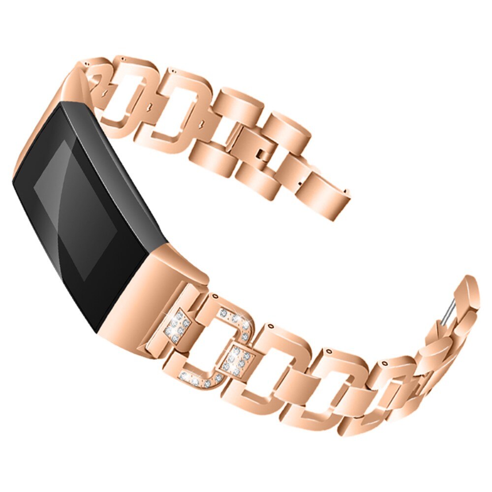 Bracelet Rhinestone Fitbit Charge 3/4 Rose Gold