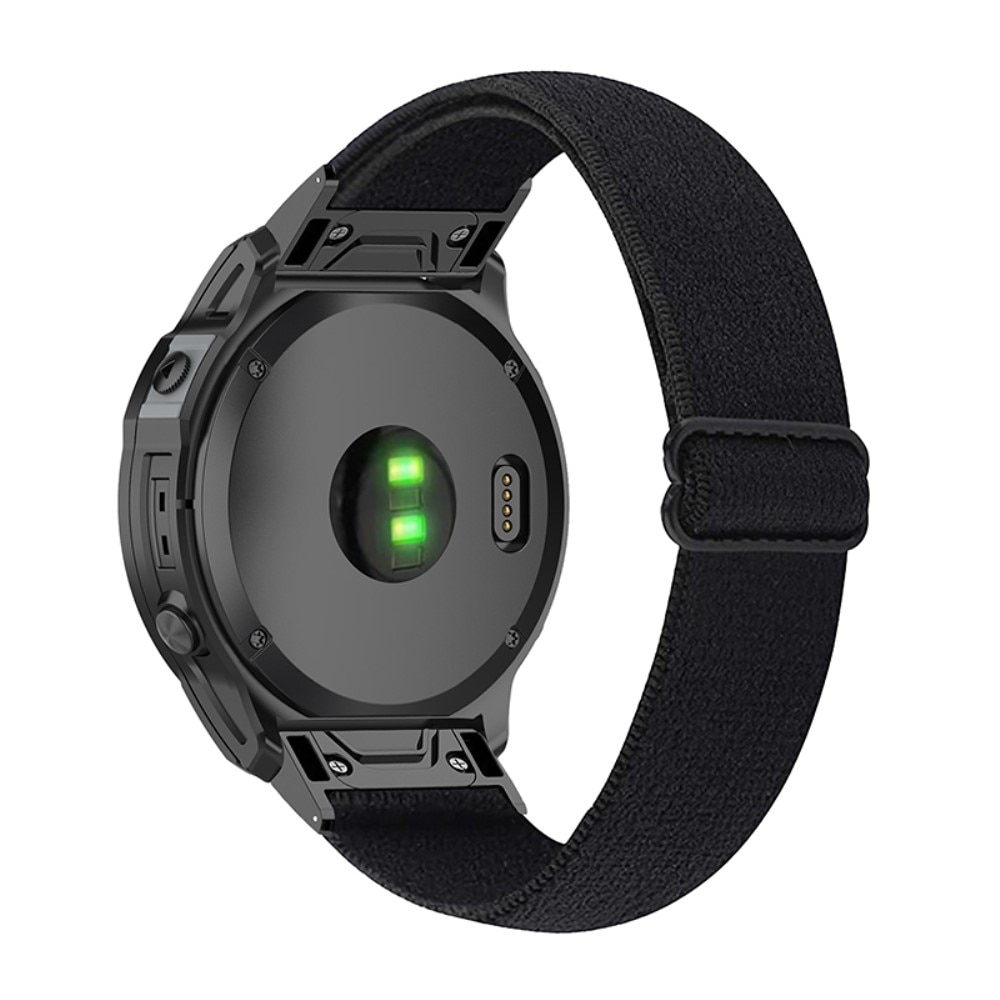 Bracelet extensible en nylon Garmin Epix 47mm Gen 2, noir