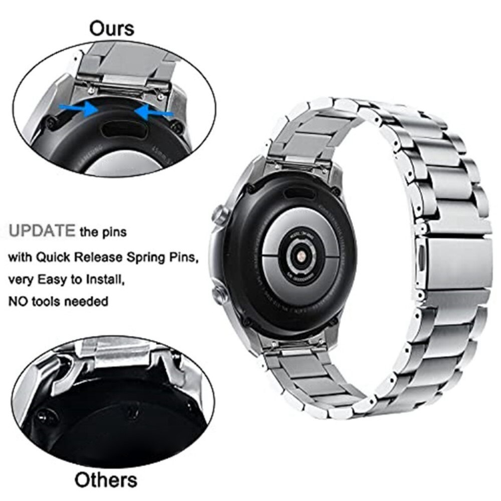 Full Fit Braclet en acier Samsung Galaxy Watch 46mm Argent