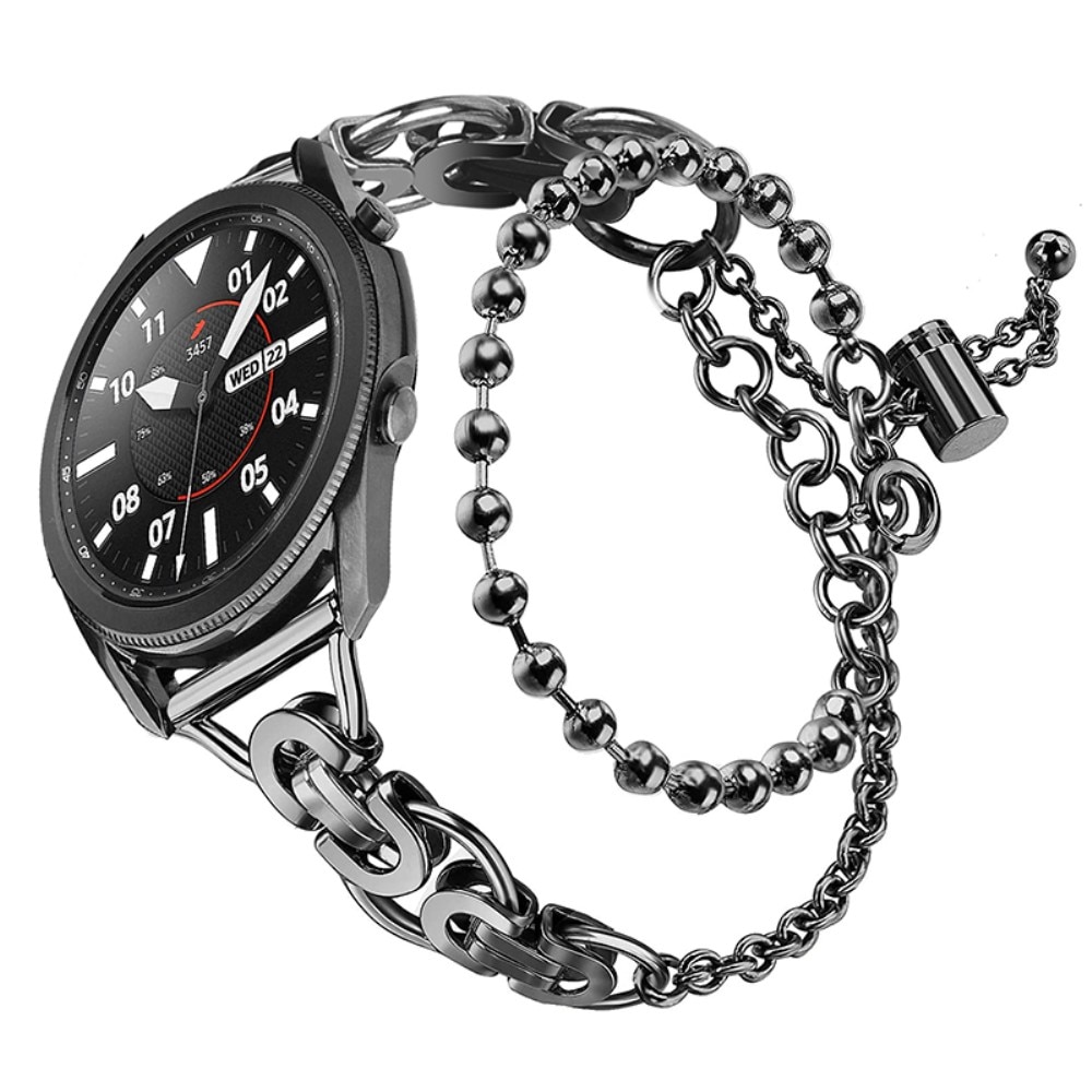 Bracelet acier avec perles Samsung Galaxy Watch 4 40/42/44/46mm Noir
