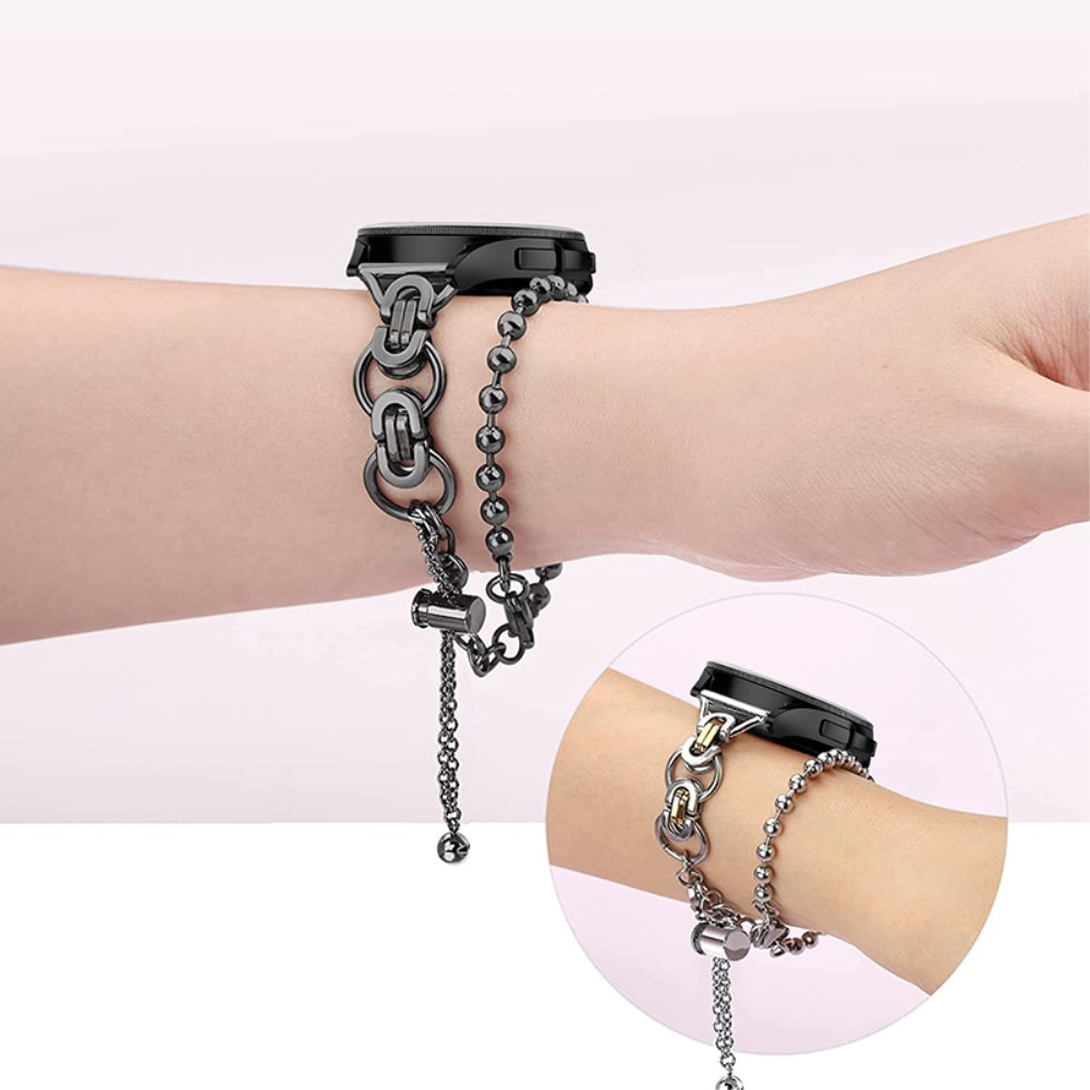 Bracelet acier avec perles Samsung Galaxy Watch 4 44mm Noir