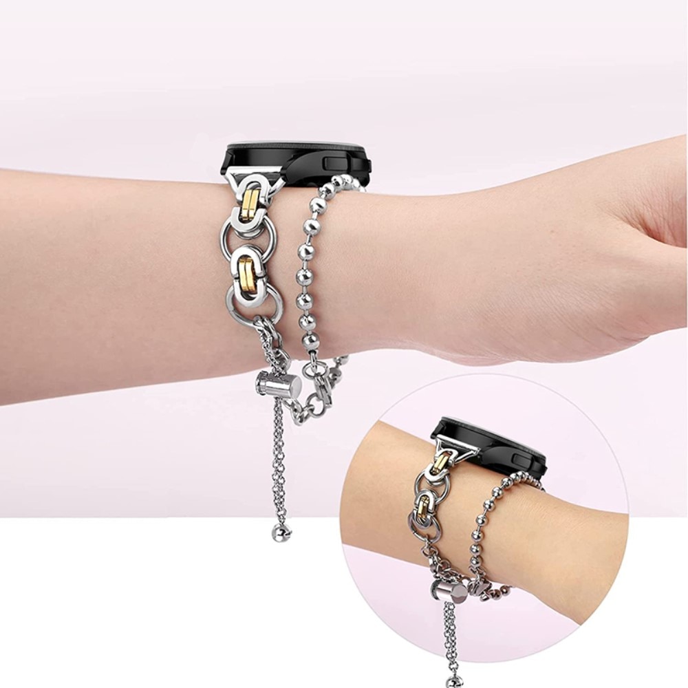 Bracelet acier avec perles Samsung Galaxy Watch 5 Pro 45mm Argent