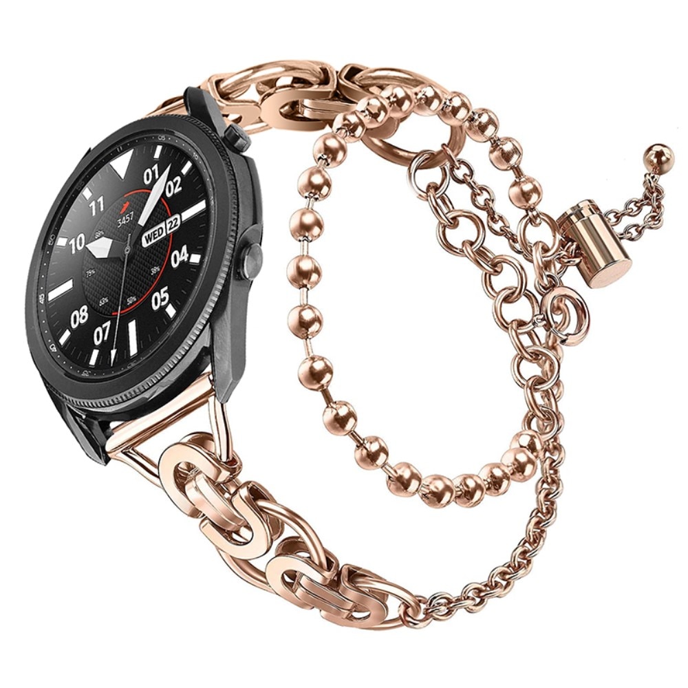 Bracelet acier avec perles Samsung Galaxy Watch 4 40/42/44/46mm Or rose