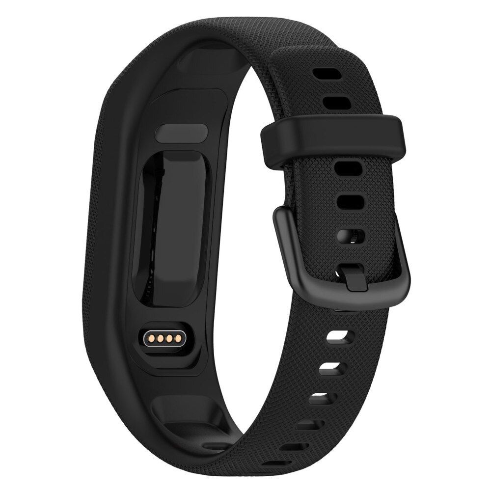 Bracelet en silicone pour Garmin Vivosmart 5, noir