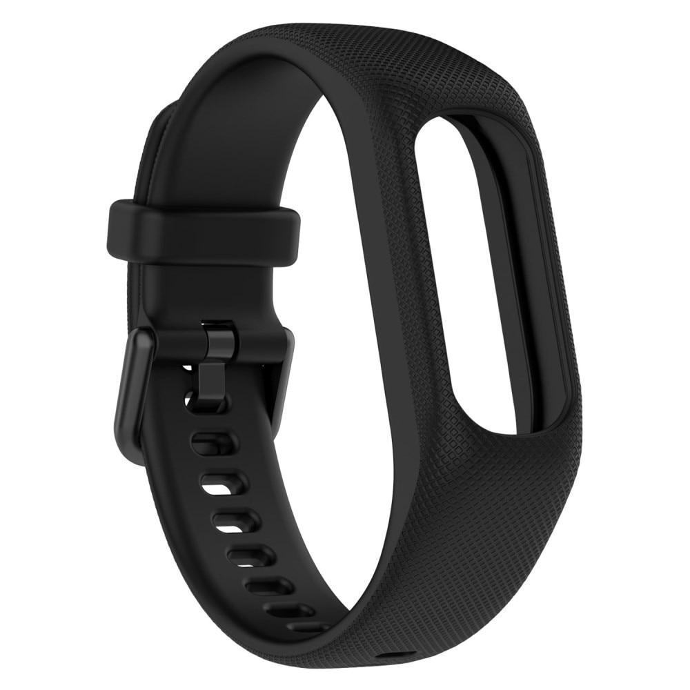 Bracelet en silicone pour Garmin Vivosmart 5, noir
