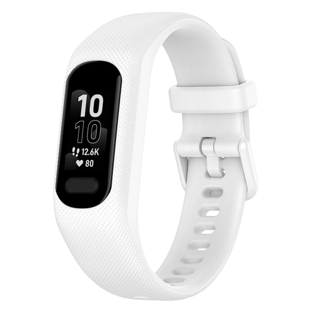 Bracelet en silicone pour Garmin Vivosmart 5, blanc