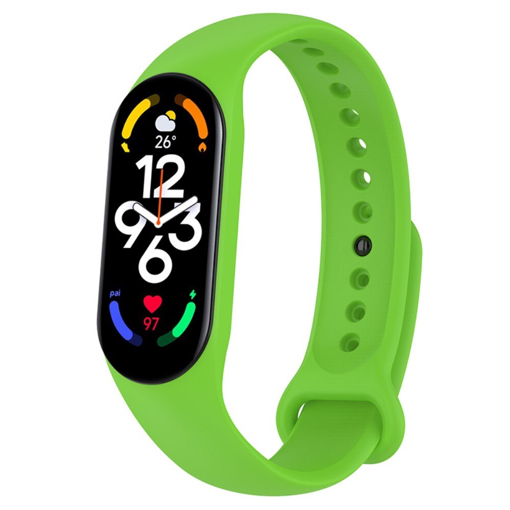 Bracelet en silicone pour Xiaomi Mi Band 7, vert