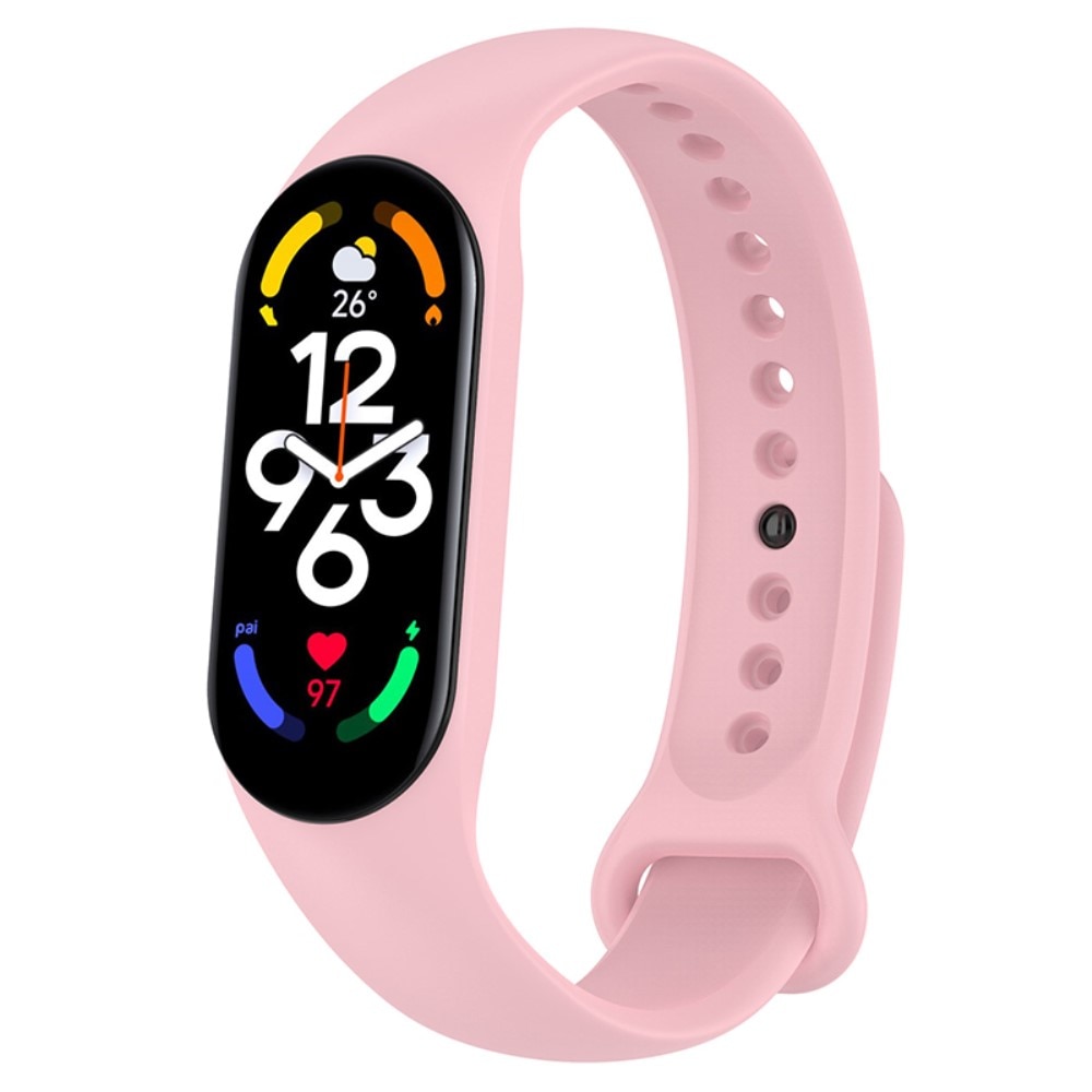 Bracelet en silicone pour Xiaomi Mi Band 7, rose