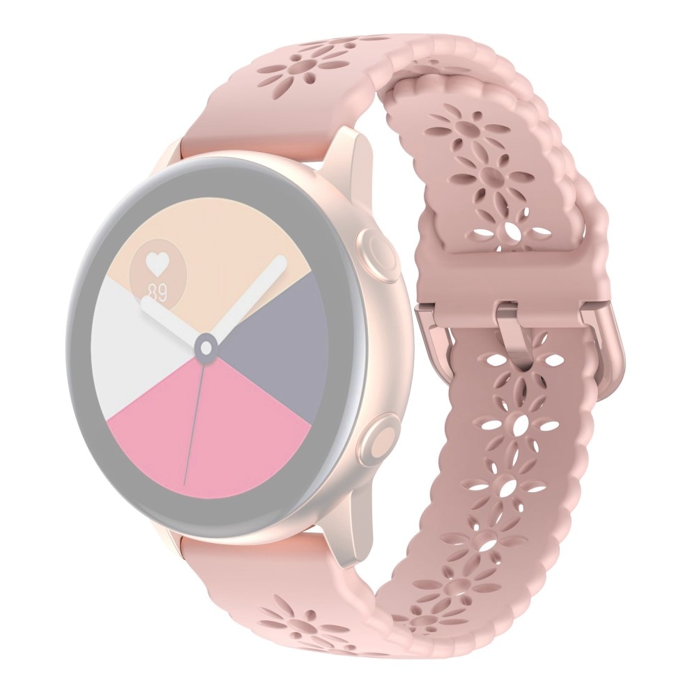 Bracelet en silicone fleur Samsung Galaxy Watch 7 40mm, rose