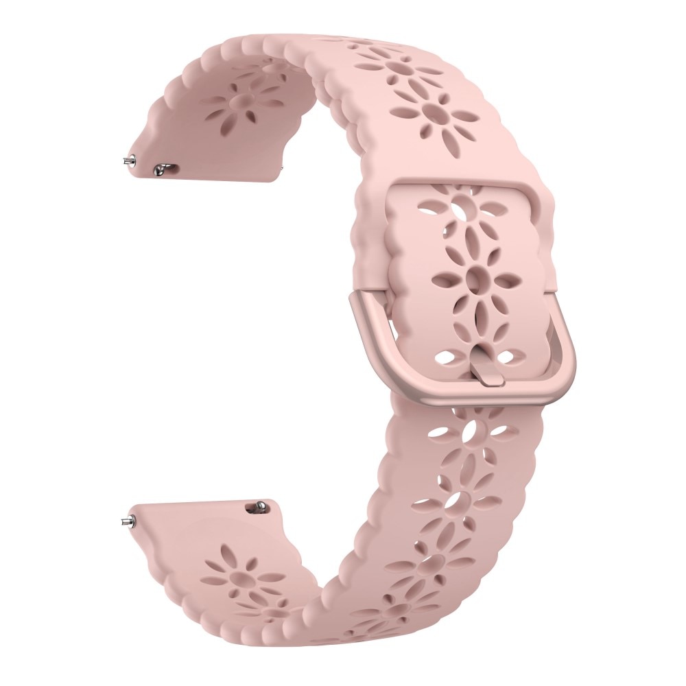 Bracelet en silicone fleur Samsung Galaxy Watch 4 40/42/44/46 mm Rose