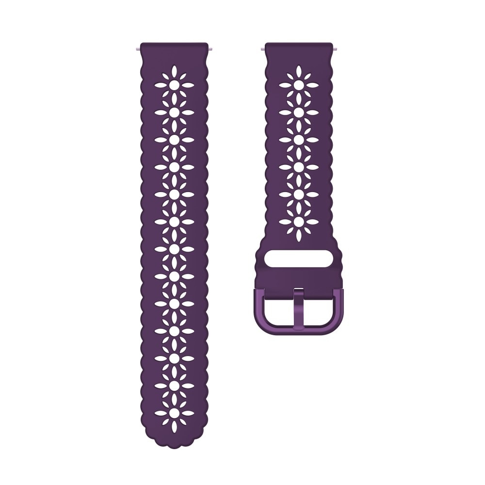 Bracelet en silicone fleur Universal 20mm, violet
