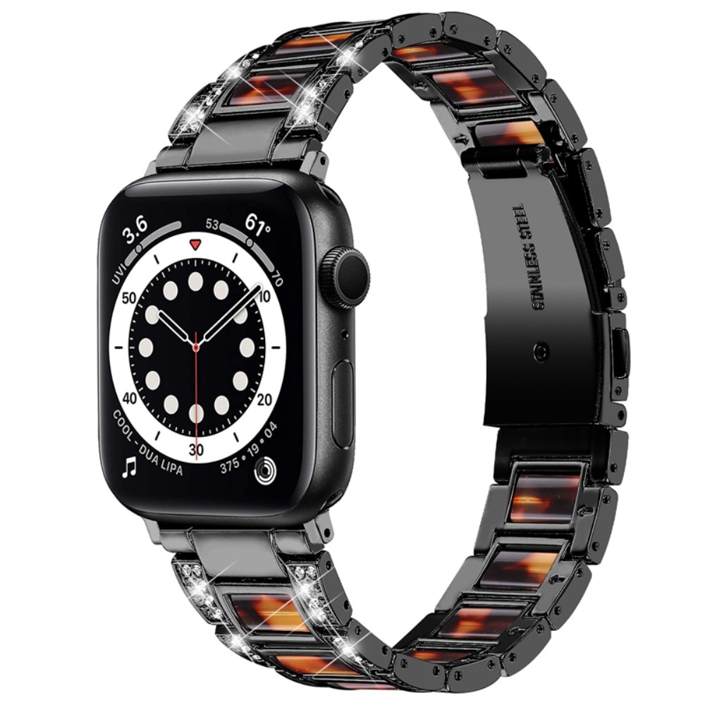 Bracelet Diamant Apple Watch 41mm Series 8 Black Coffee