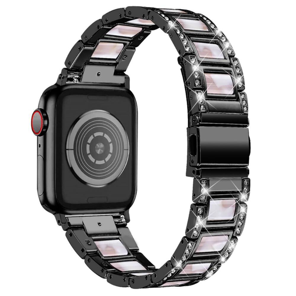 Bracelet Diamant Apple Watch 45mm Series 8 Black Pearl