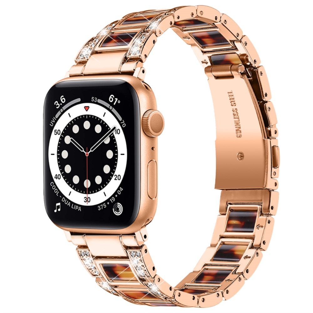 Bracelet Diamant Apple Watch Ultra 49mm Rosegold Coffee