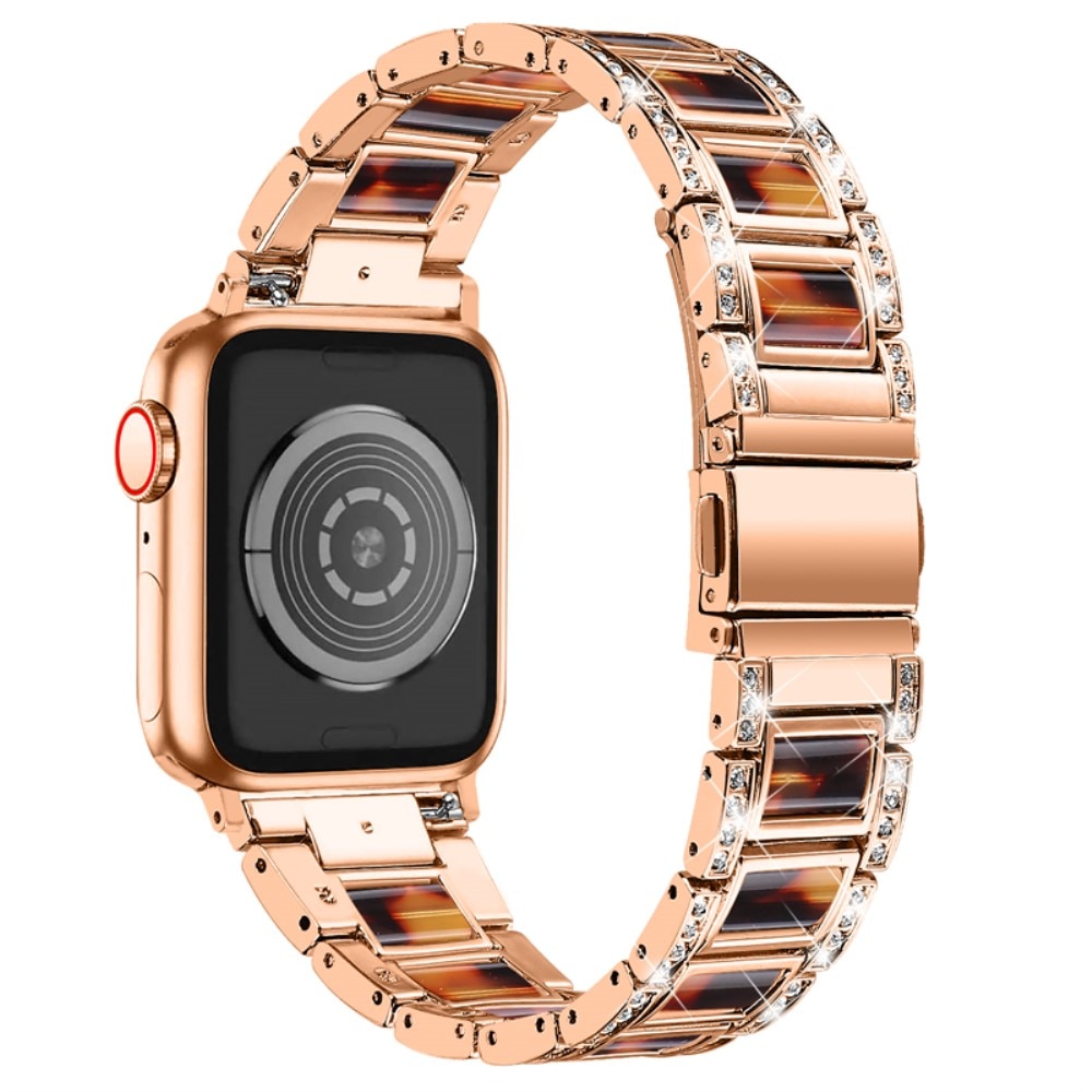 Bracelet Diamant Apple Watch 41mm Series 9 Rosegold Coffee