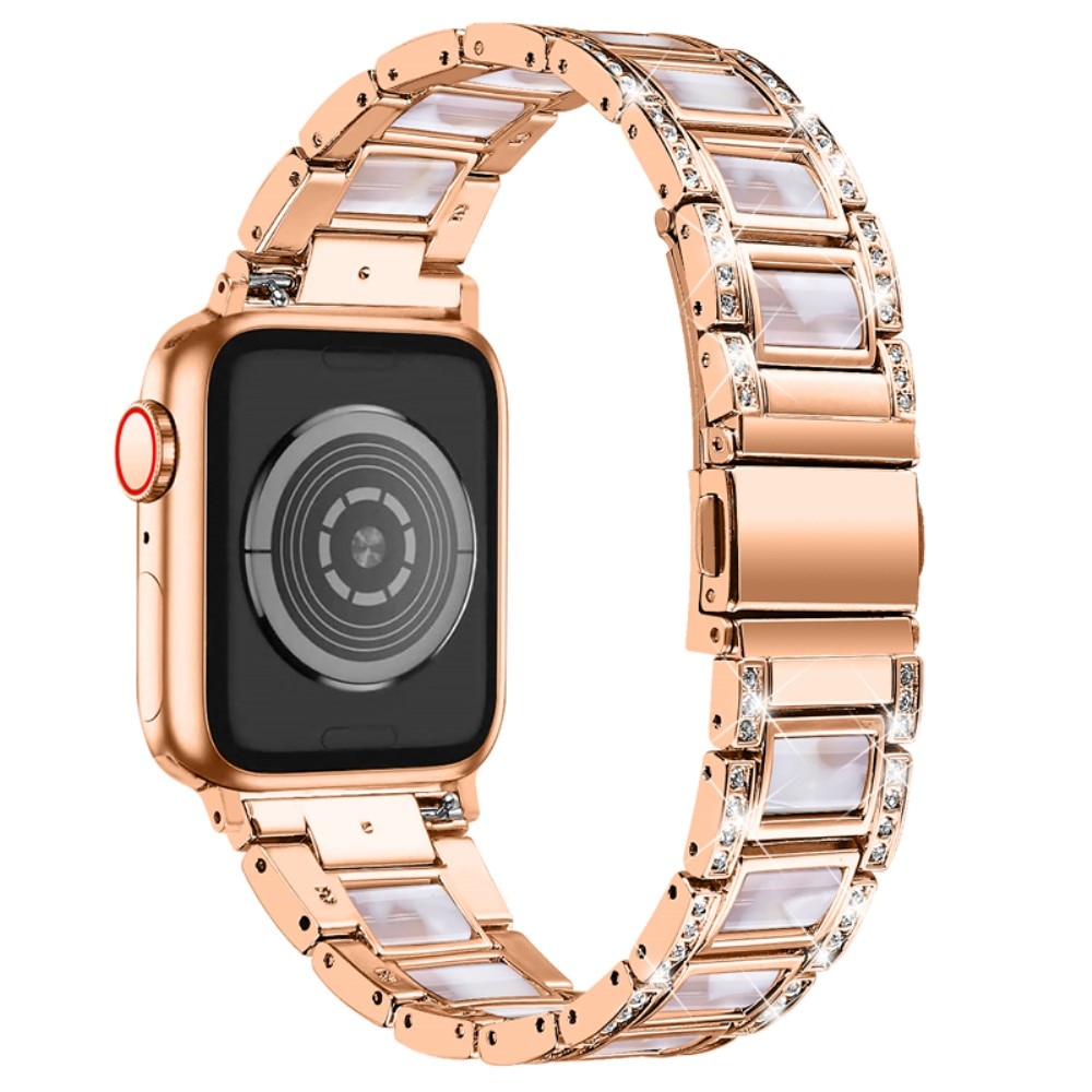 Bracelet Diamant Apple Watch 41mm Series 8 Rosegold Pearl