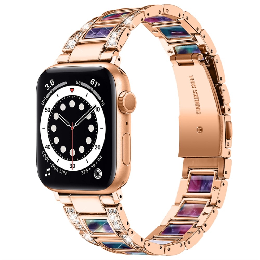 Bracelet Diamant Apple Watch 45mm Series 7, Rosegold Space