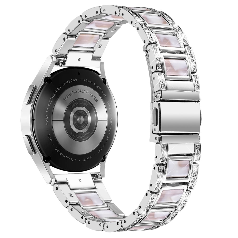 Bracelet Diamant Samsung Galaxy Watch 4 44mm, Silver Pearl