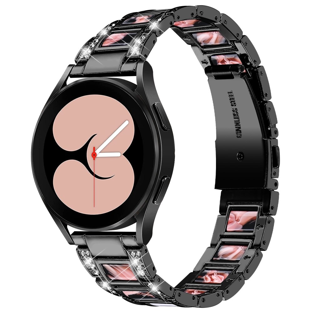 Bracelet Diamant Samsung Galaxy Watch 4 40/42/44/46 Noir Blossom