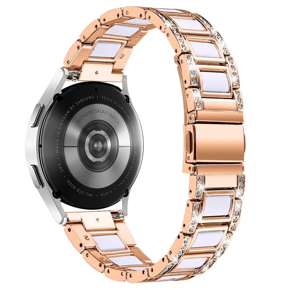 Bracelet Diamant Samsung Galaxy Watch 5 44mm Rosegold Snow
