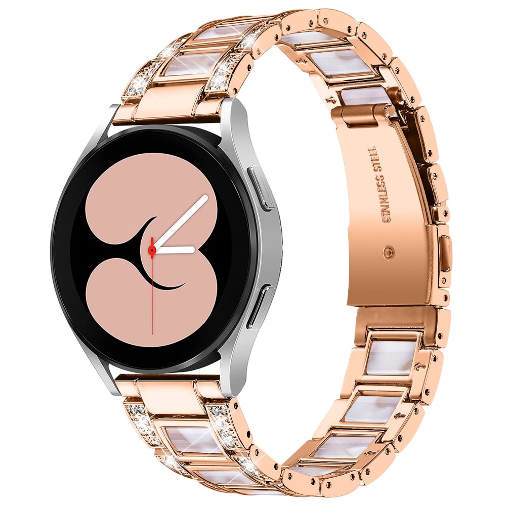 Bracelet Diamant Samsung Galaxy Watch 4 40mm Rose Perle