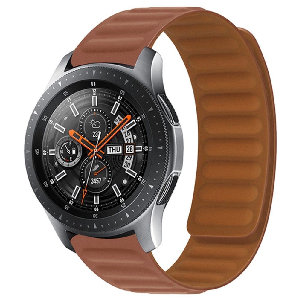 Bracelet magnétique en silicone Samsung Galaxy Watch 4 40/42/44/46mm Marron