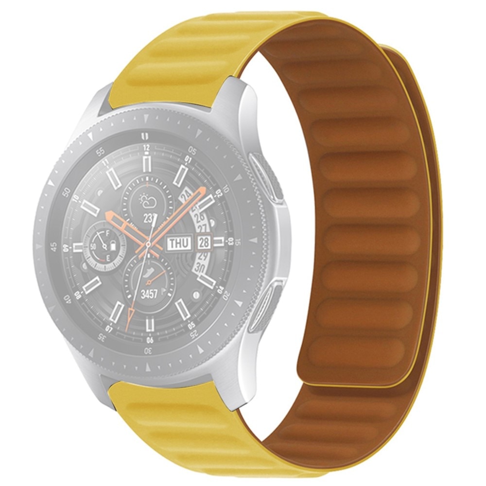 Bracelet magnétique en silicone Samsung Galaxy Watch 6 Classic 43mm, jaune