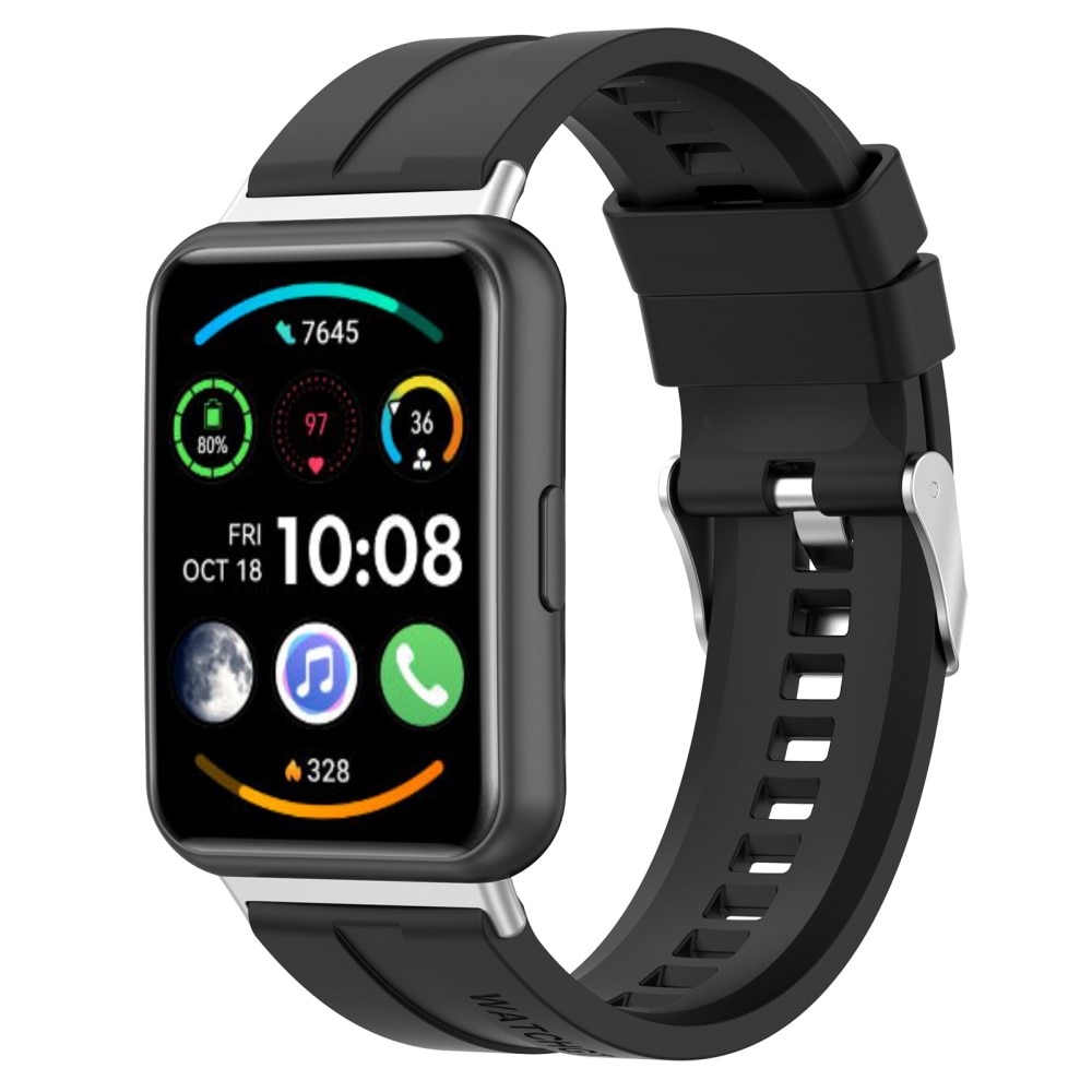 Bracelet en silicone pour Huawei Watch Fit 2, noir