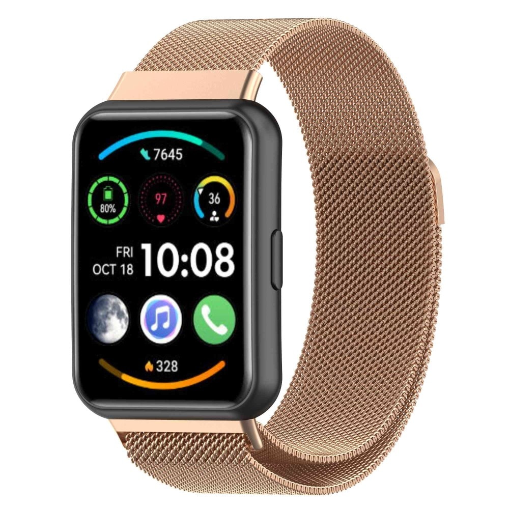 Bracelet milanais pour Huawei Watch Fit 2, Or rose