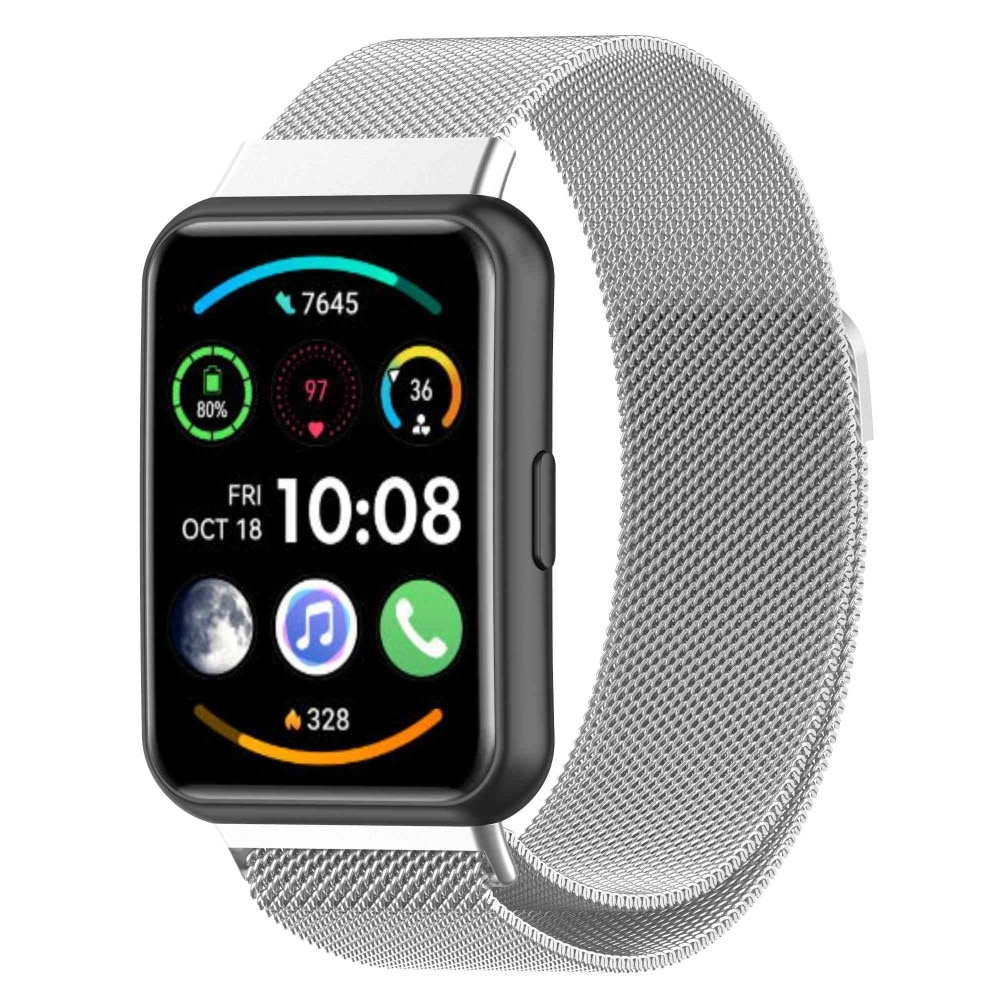 Bracelet milanais pour Huawei Watch Fit 2, Argent