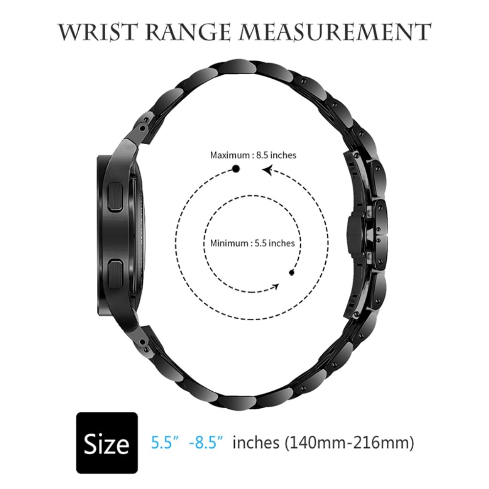 Bracelet en métal Business Samsung Galaxy Watch 4 Classic 46mm, noir