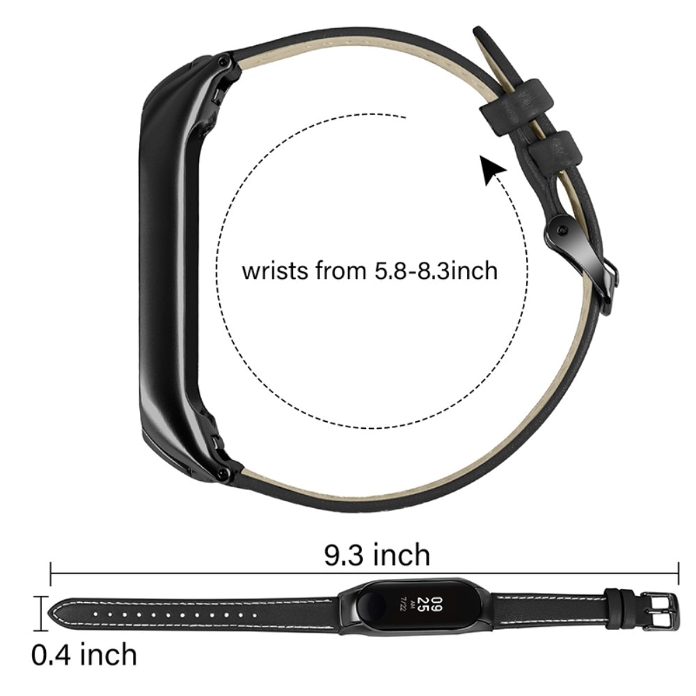 Bracelet en cuir Xiaomi Mi Band 7 Noir
