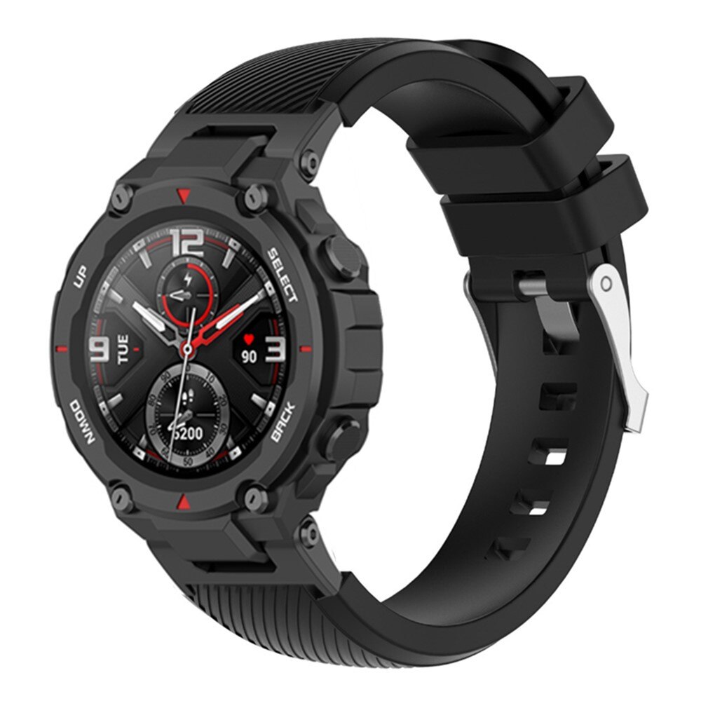 Bracelet en silicone pour Amazfit T-Rex/T-Rex Pro, noir