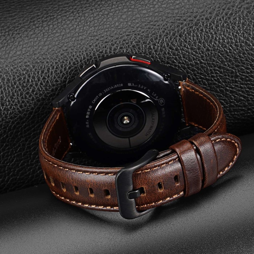 Bracelet en cuir Samsung Galaxy Watch 6 Classic 47mm Brown