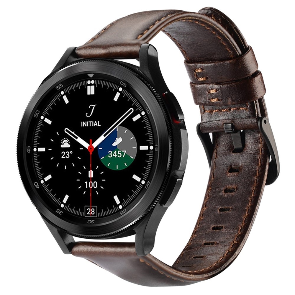 Bracelet en cuir Samsung Galaxy Watch 6 Classic 47mm Brown