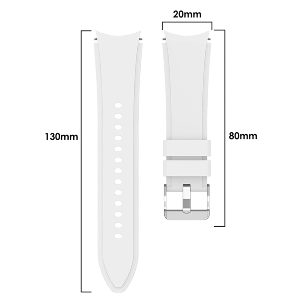 Full Fit Bracelet en silicone Samsung Galaxy Watch 5 44mm, blanc