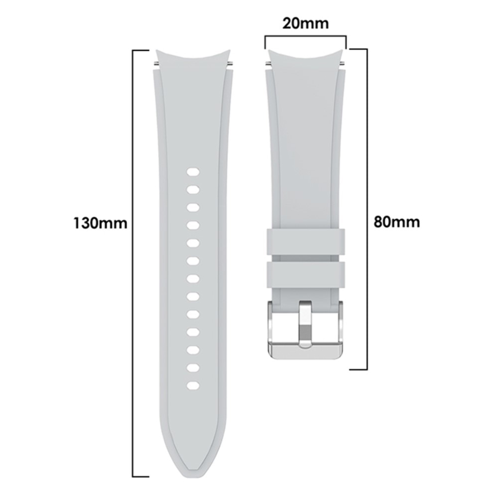 Full Fit Bracelet en silicone Samsung Galaxy Watch 5 Pro 45mm, Gris