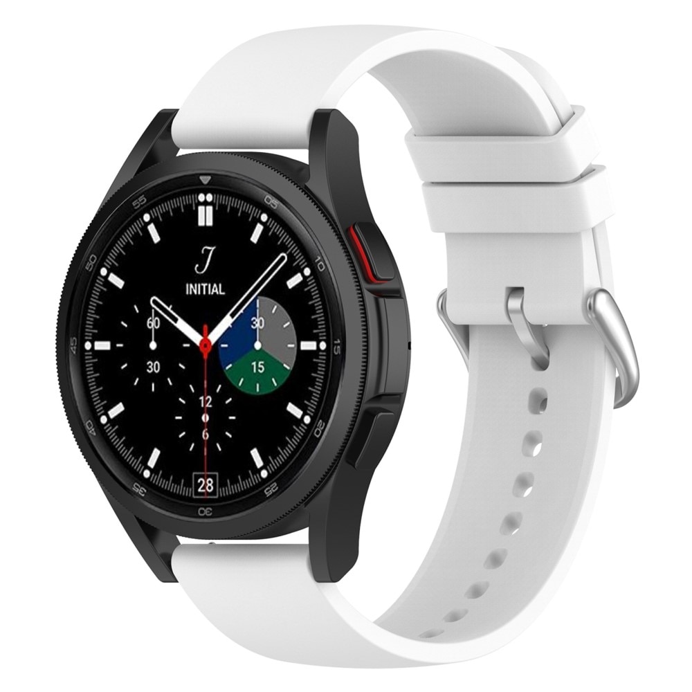 Bracelet en silicone pour Samsung Galaxy Watch 5 Pro 45mm, blanc