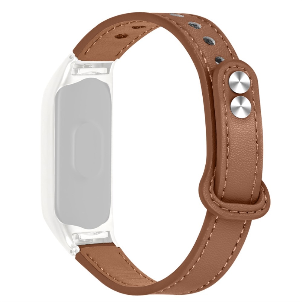 Bracelet en cuir Classique Xiaomi Mi Band 5/6, marron