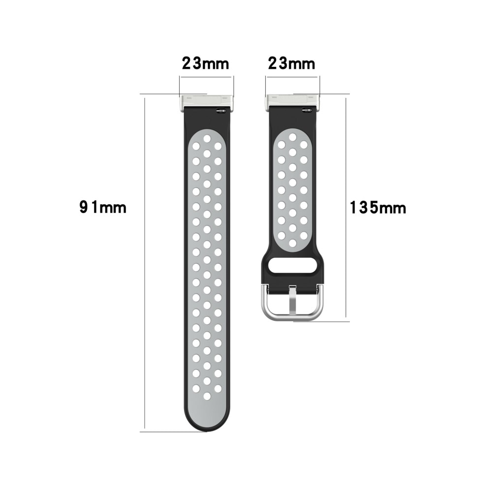 Bracelet en silicone pour Fitbit Sense 2, noir