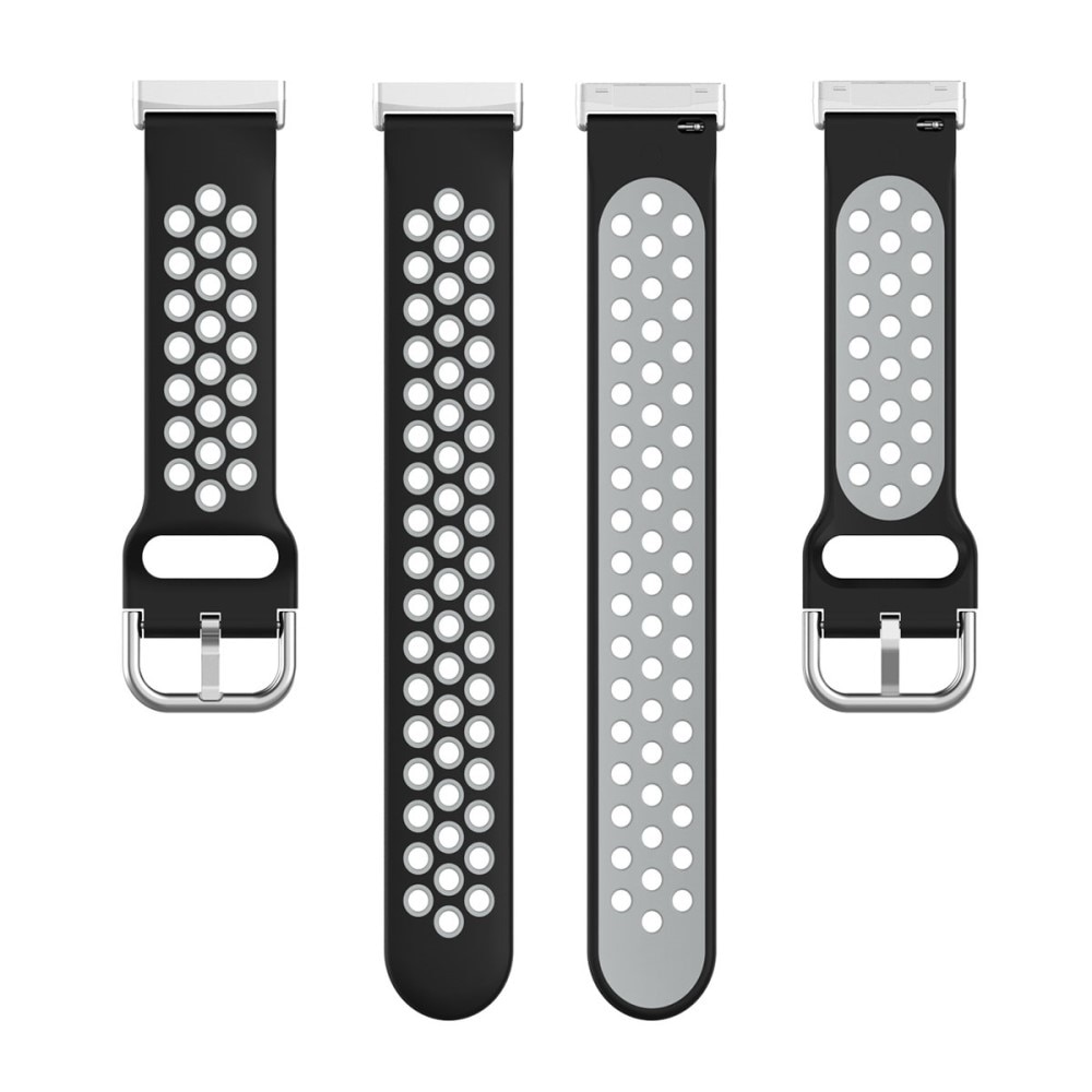 Bracelet en silicone pour Fitbit Sense/Sense 2, Noir