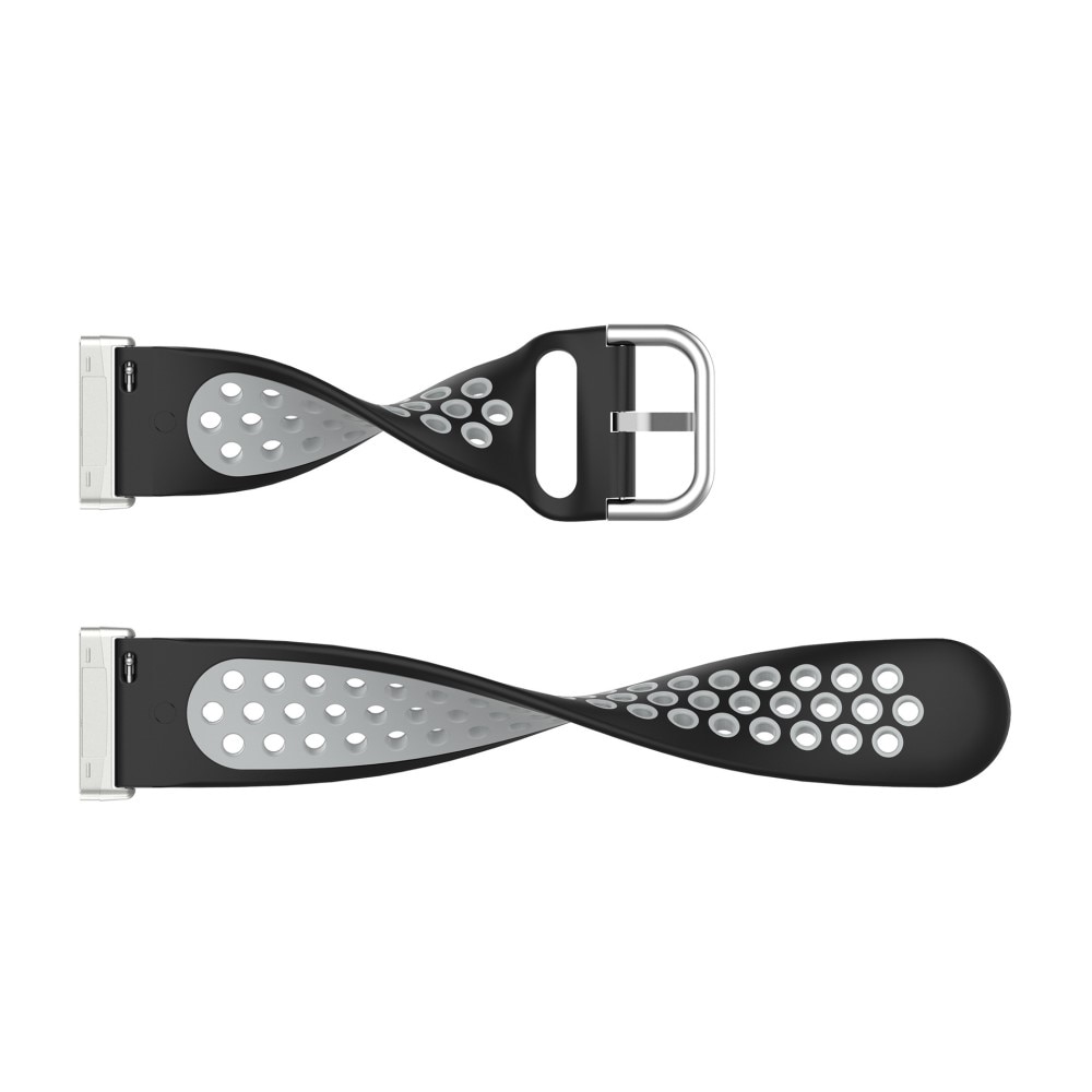 Bracelet en silicone pour Fitbit Sense/Sense 2, Noir