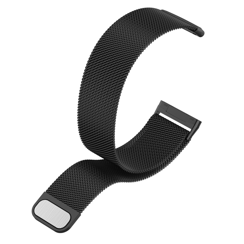 Bracelet milanais pour Fitbit Versa 3/Sense, noir