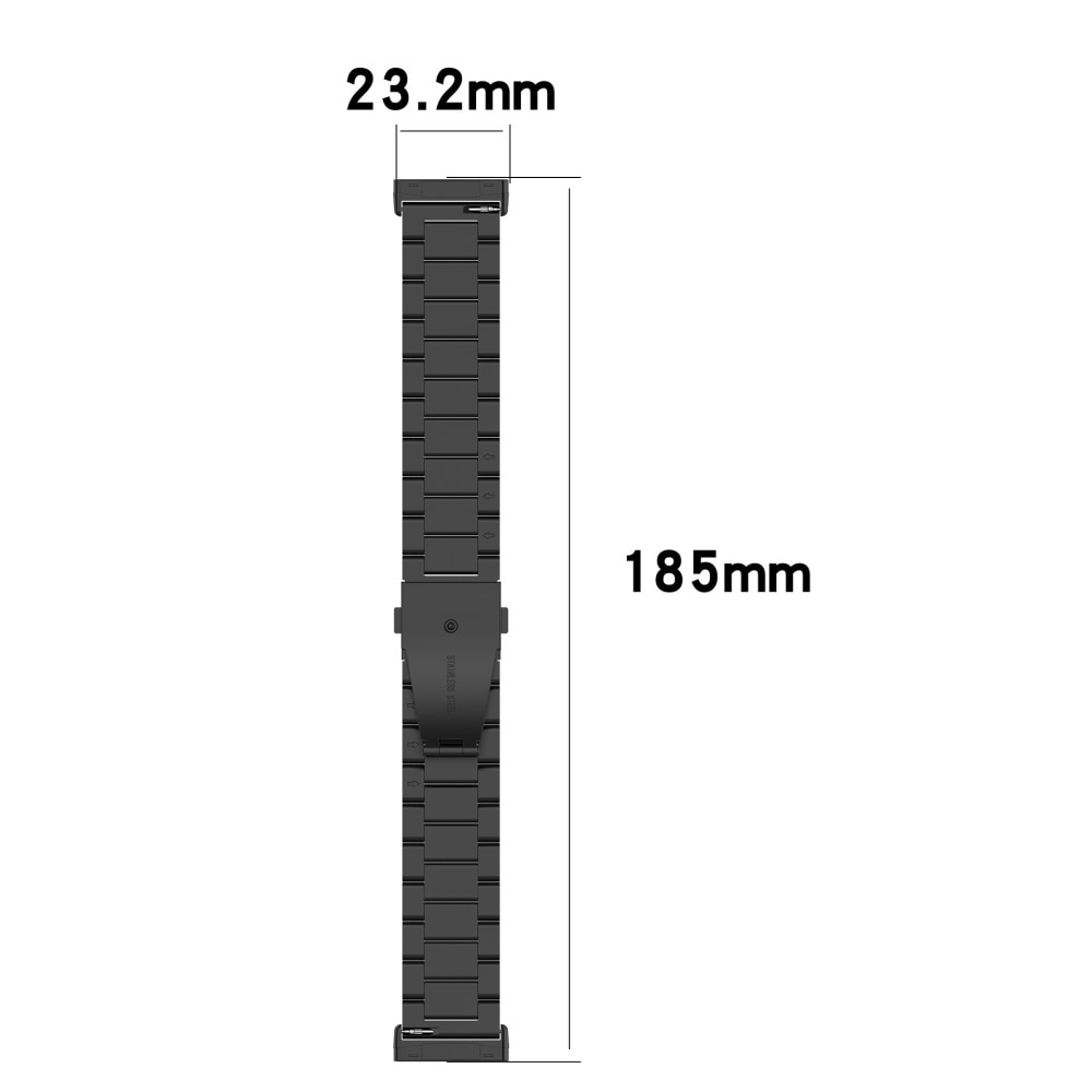 Bracelet en métal Fitbit Versa 4 Noir