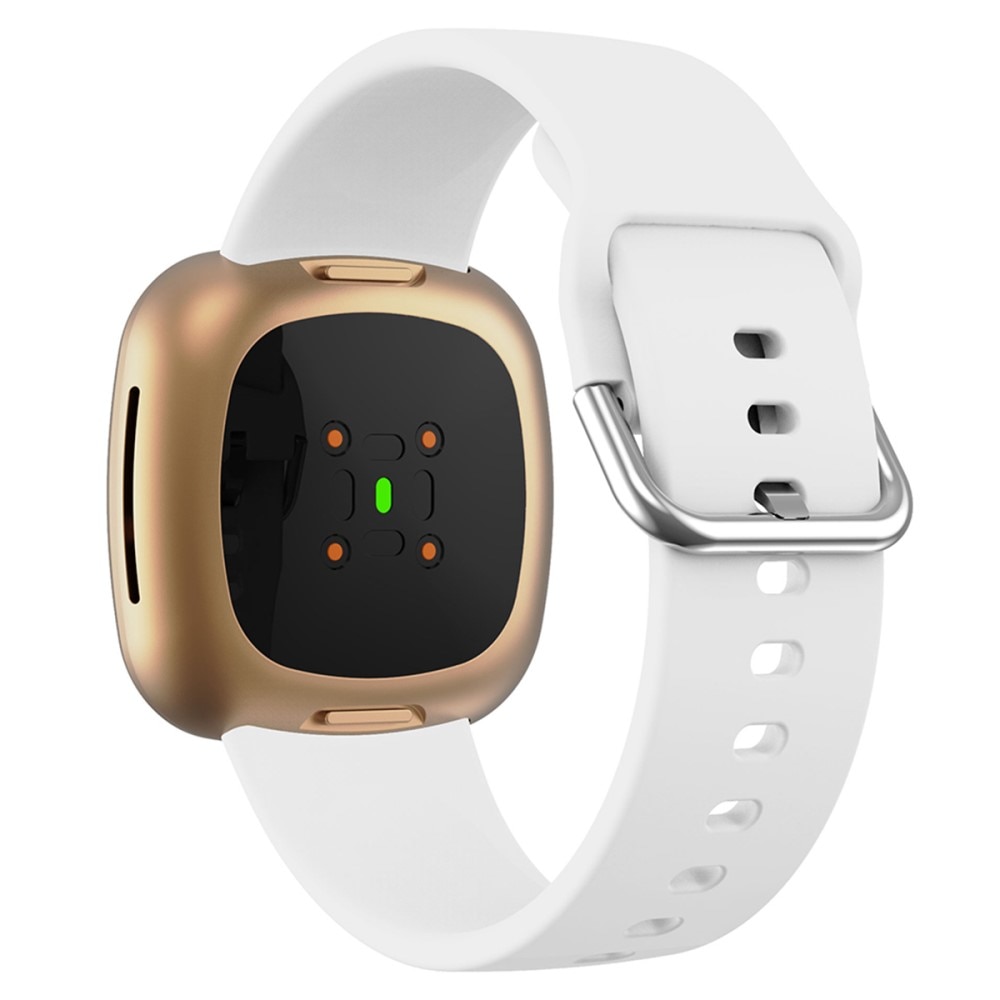 Bracelet en silicone pour Fitbit Versa 3, Blanc