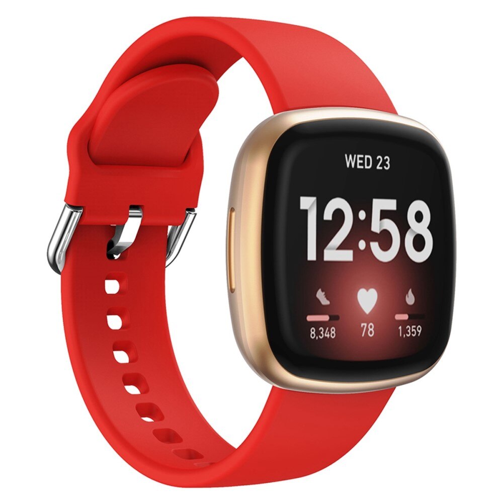 Bracelet en silicone pour Fitbit Versa 4, rouge