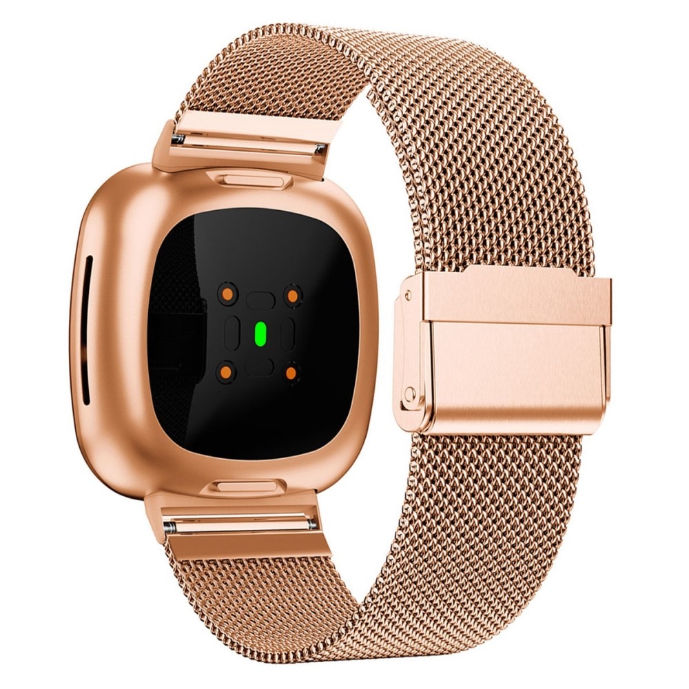 Bracelet Mesh Fitbit Versa 3/Sense Or rose